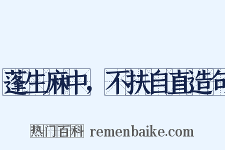 蓬生麻中，不扶自直造句是什么意思的图片